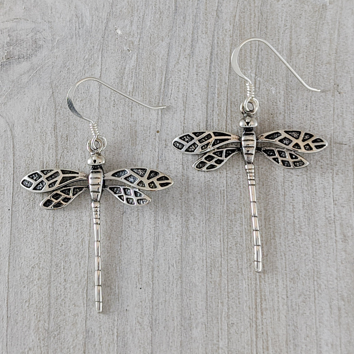 Wings of Change Dragonfly Earrings in Sterling Silver