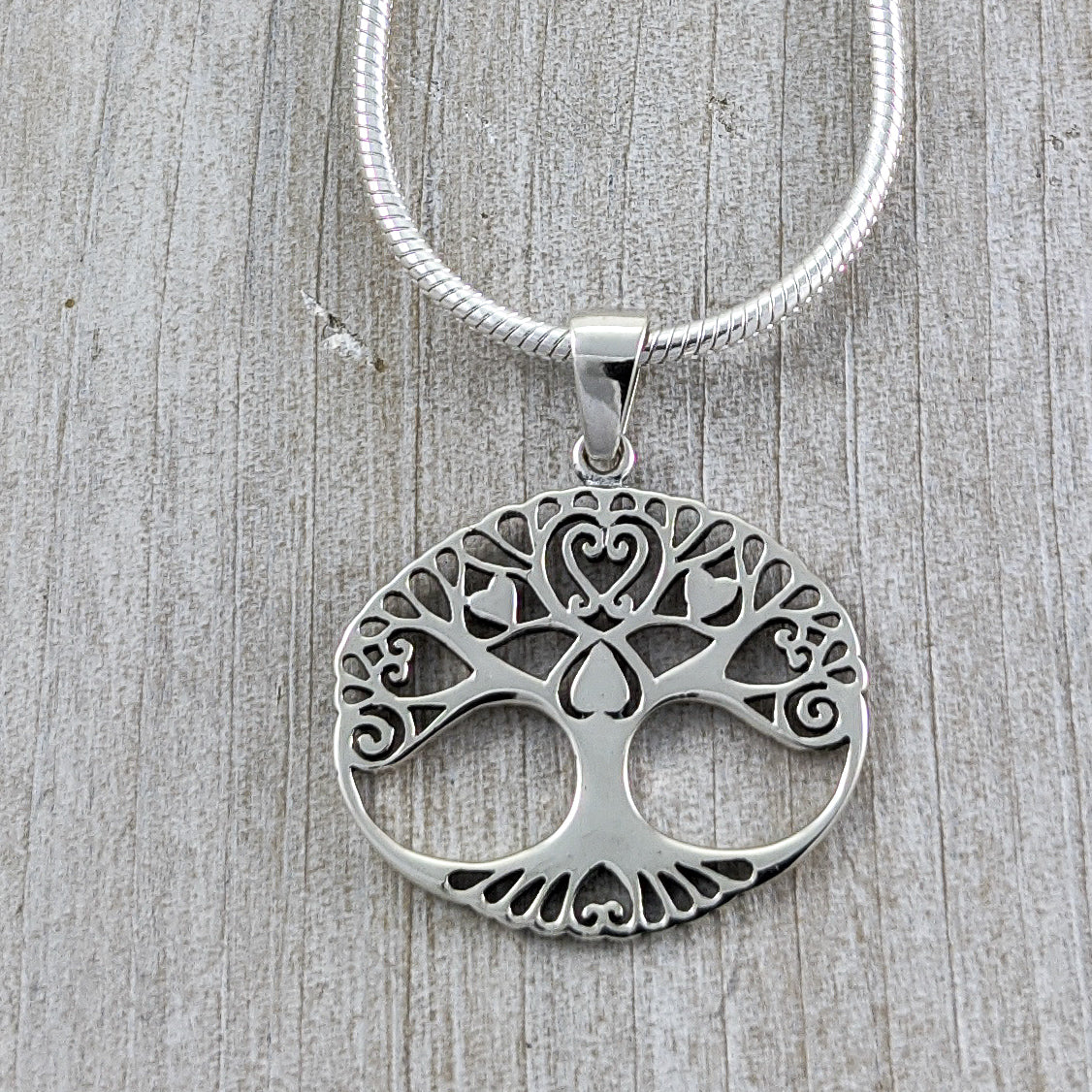 Loving Tree of Life Necklace in Sterling Silver