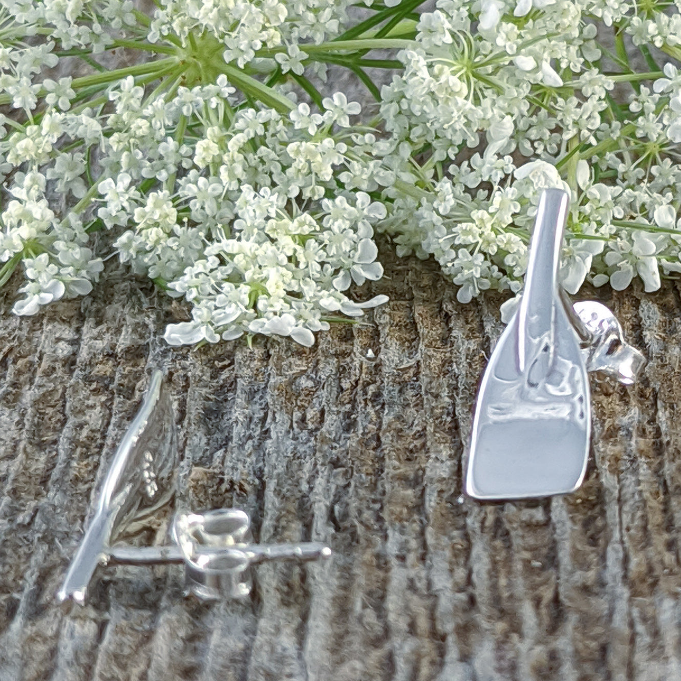Paddle Stud Earrings inSterling Silver