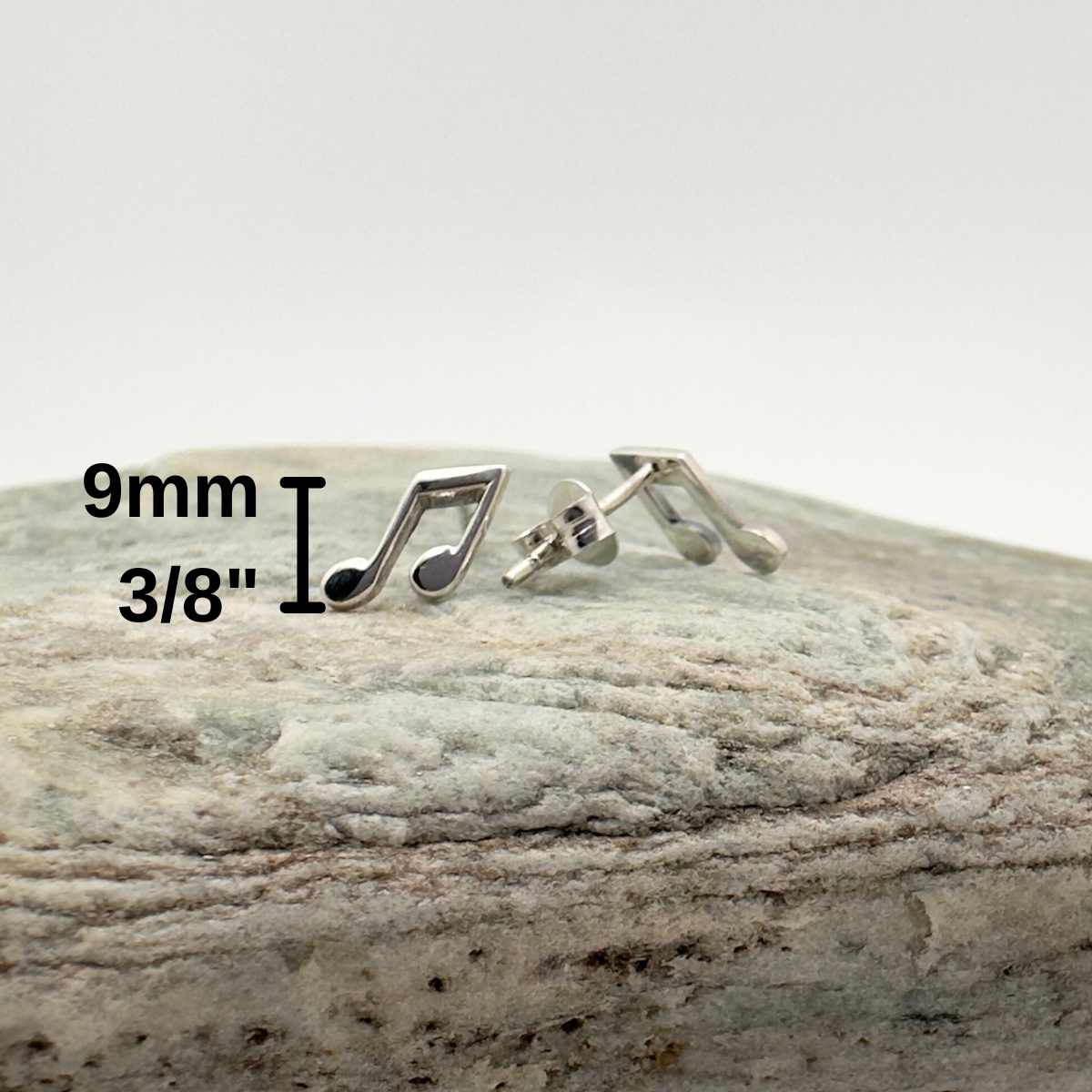 Silver Song Note Studs – A Subtle Tribute to Music