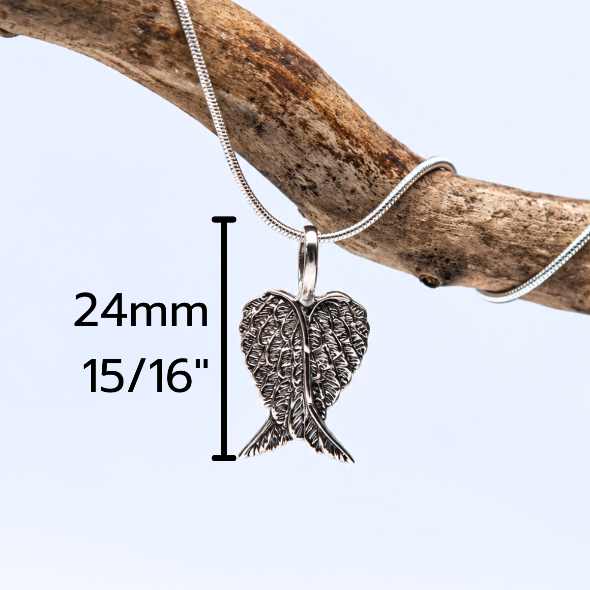 Forever by Your Side | Sterling Silver Angel Wings Necklace