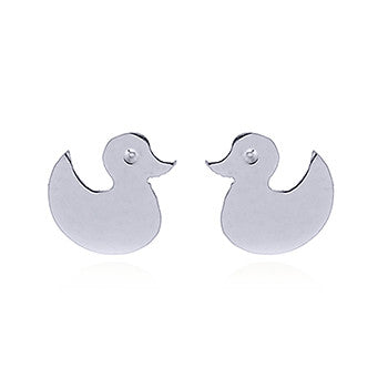 Baby Duck Stud Earrings, Sterling Silver