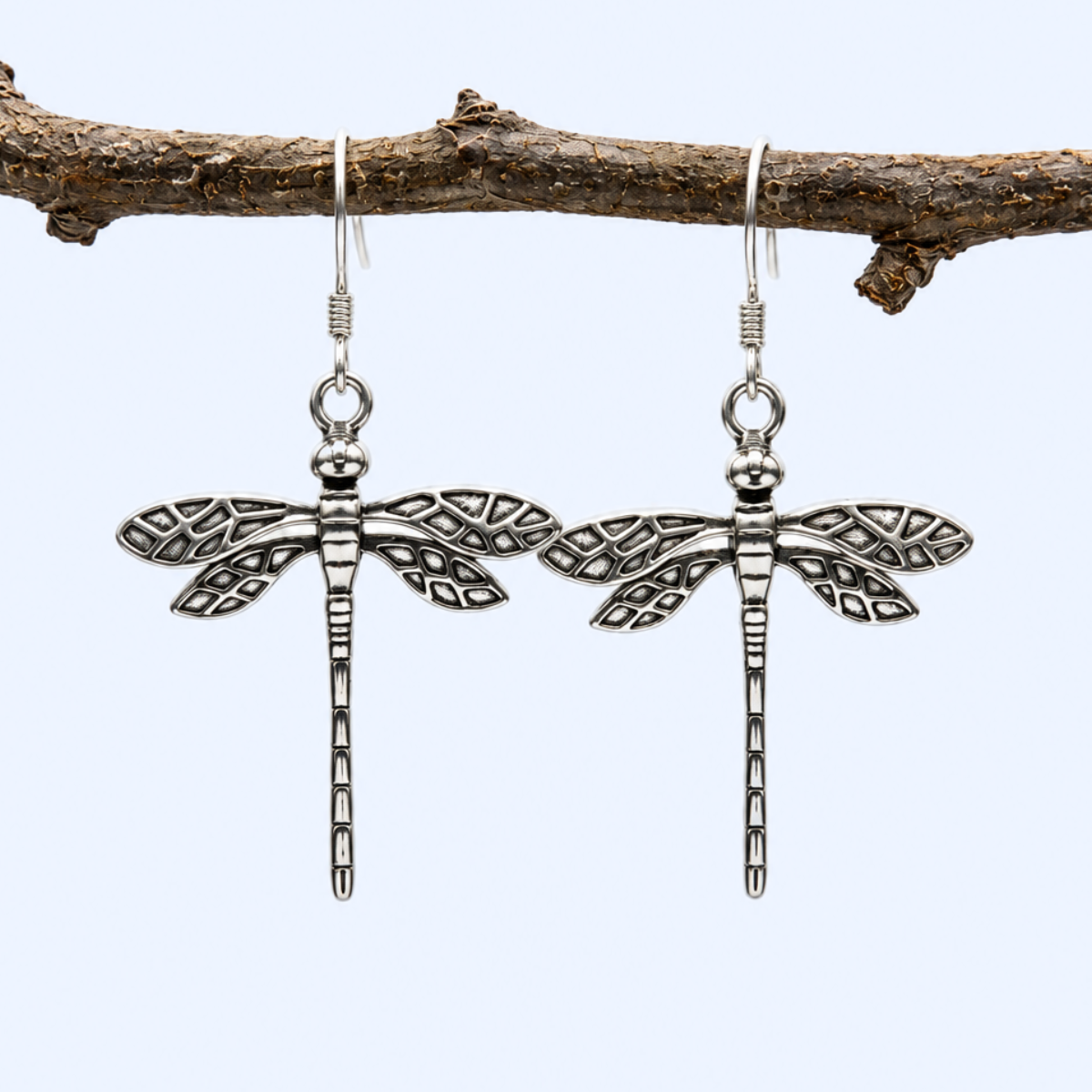 Wings of Change Dragonfly Earrings in Sterling Silver