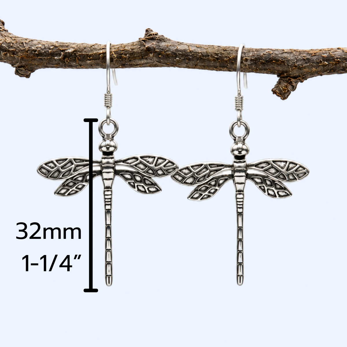 Wings of Change Dragonfly Earrings in Sterling Silver