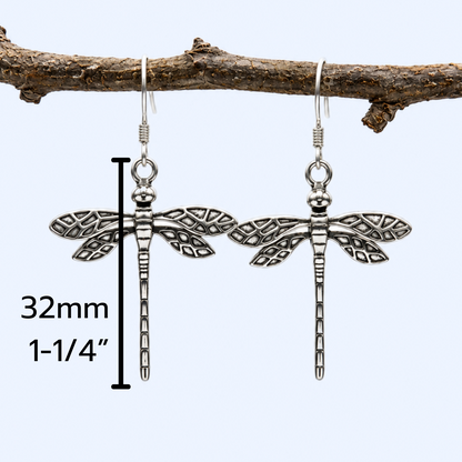 Wings of Change Dragonfly Earrings in Sterling Silver
