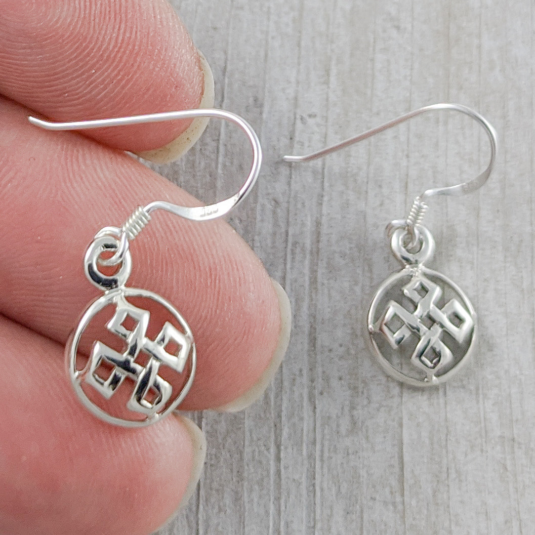 Dainty Celtic Knot Earrings in Sterling Silver