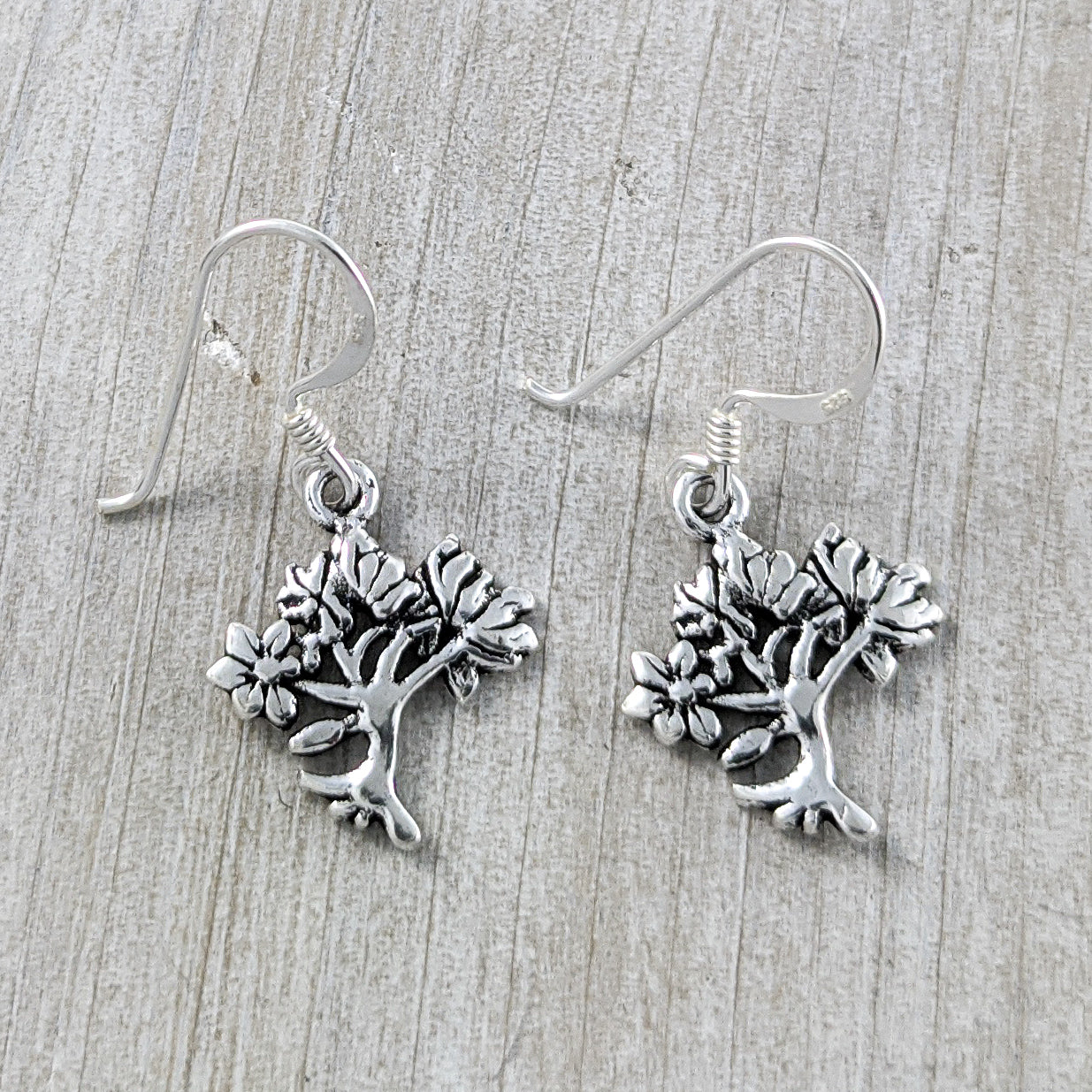 Windy Tree Earrings in Sterling Silver