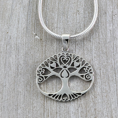 Loving Tree of Life Necklace in Sterling Silver