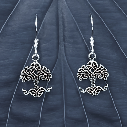 Celtic Knot Tree Earrings – Symbol of Strength & Renewal