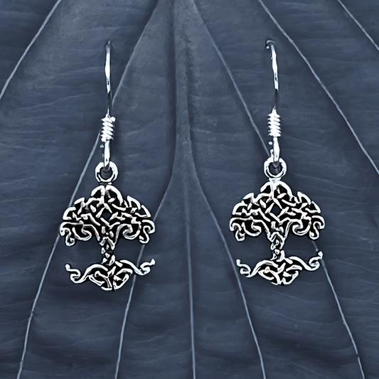 Celtic Knot Tree Earrings – Symbol of Strength & Renewal