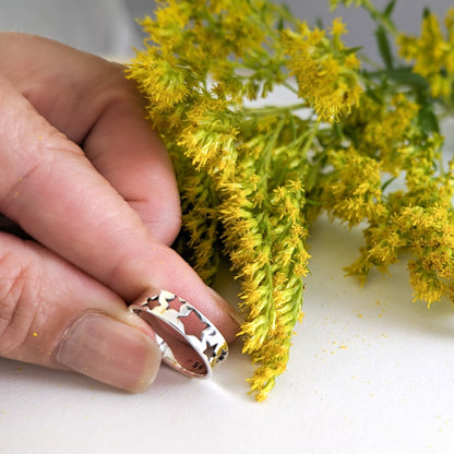 Cut Out Stars Ring in Sterling Silver