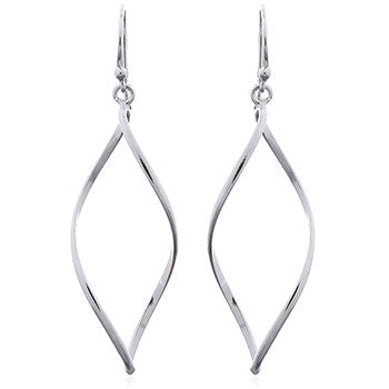 Single Twist Earrings in Sterling Silver