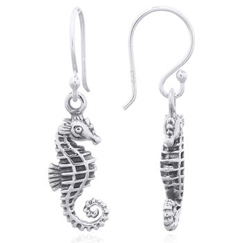 Seahorse Earrings in Sterling Silver