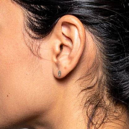 Safety Pin Stud Earrings: Edgy Mini Statement Pair in Sterling Silver
