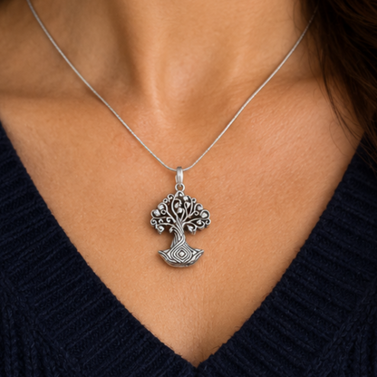 The Stories We Carry | Sterling Silver Tree Necklace