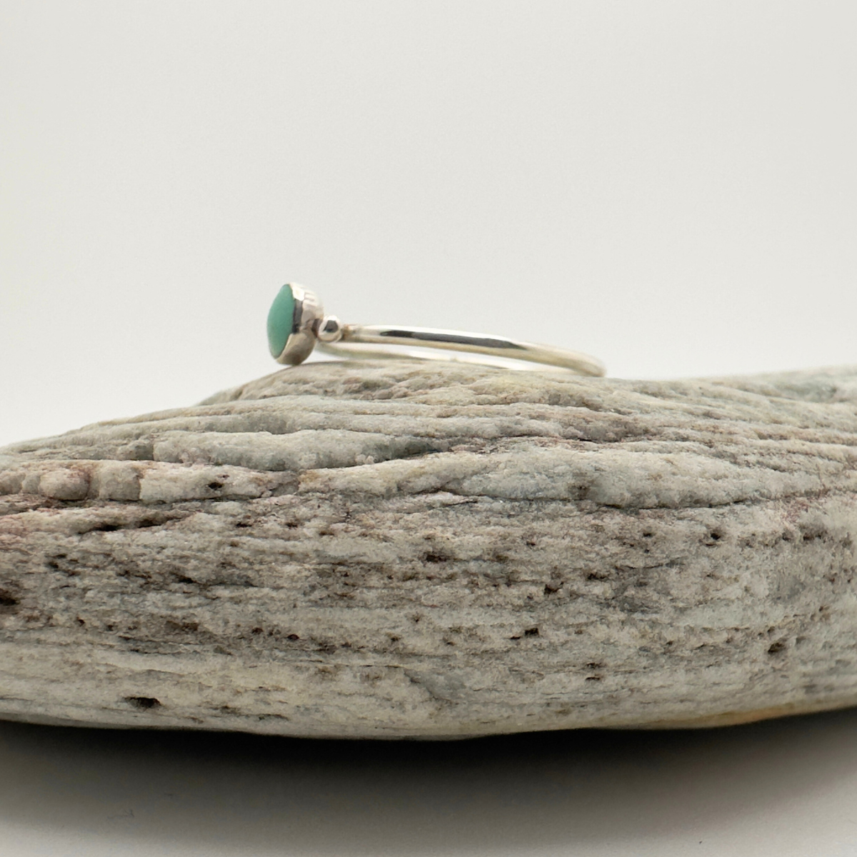 Dot of Turquoise Ring, Sterling Silver