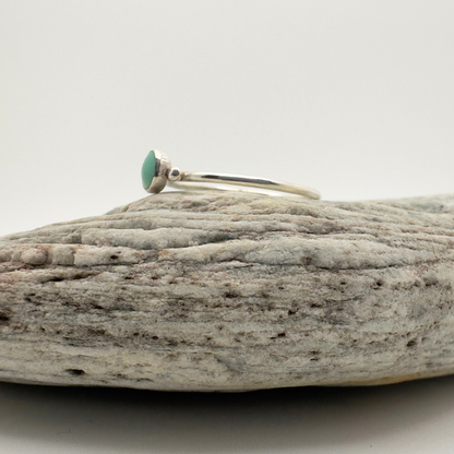 Dot of Turquoise Ring, Sterling Silver