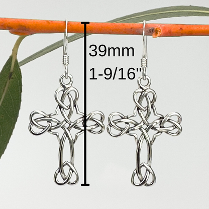Never Ending Heart Cross Earrings  – Meaningful Symbolism in a Lightweight Dangle