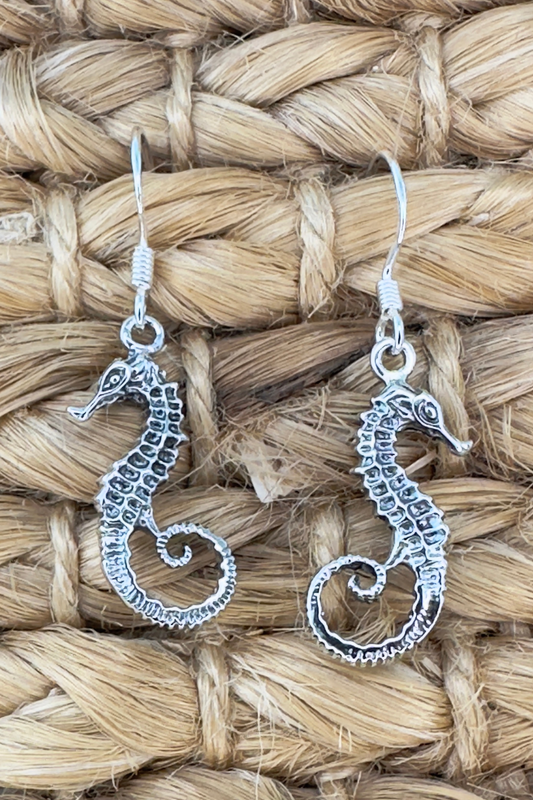 Seahorse Earrings – Coastal Ocean Design, Sterling Silver