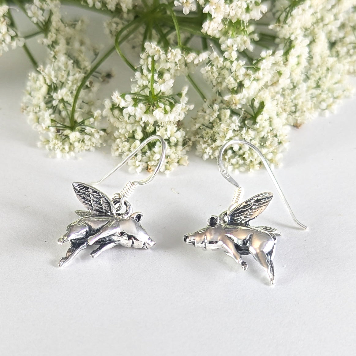 When Pigs Fly Earrings in Sterling Silver