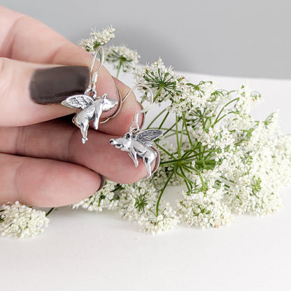 When Pigs Fly Earrings in Sterling Silver