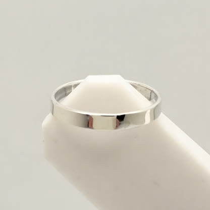 Silver ring on a white background