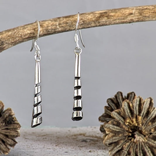 Cut Outs Earrings in Sterling Silver