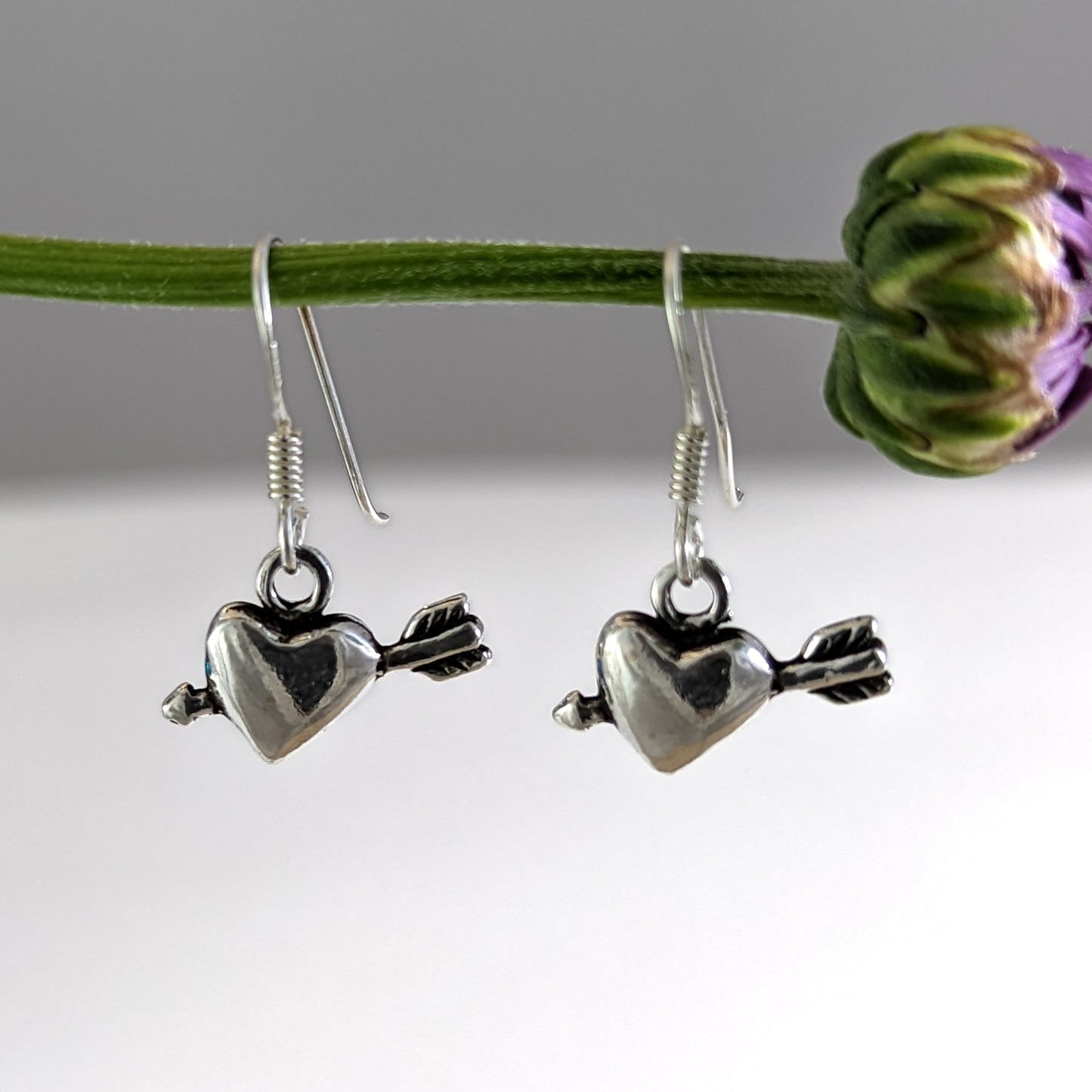 Shot to the Heart Earrings in Sterling Silver