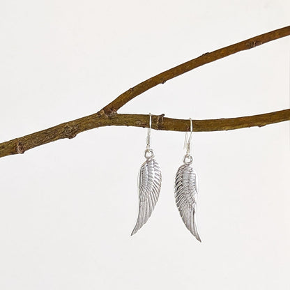 Flying Wing Earrings in Sterling Silver