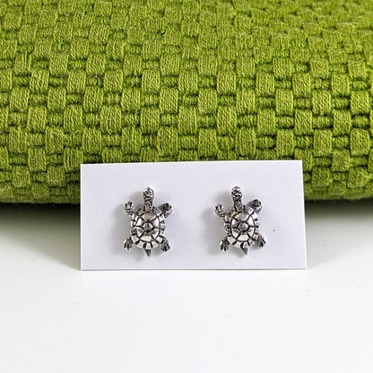 Running Turtles Stud Earrings in Sterling Silver