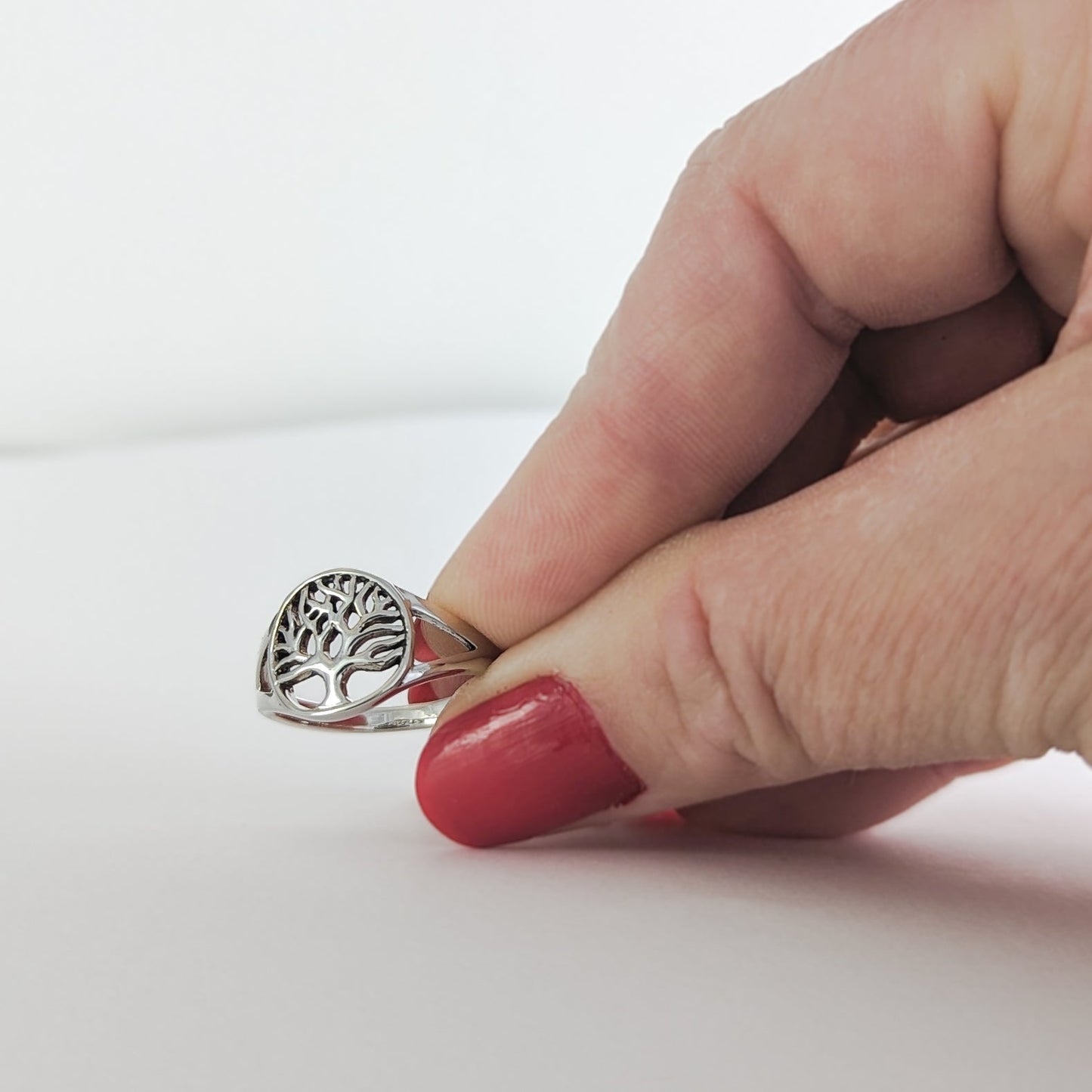 Autumn Tree of Life Ring in Sterling Silver