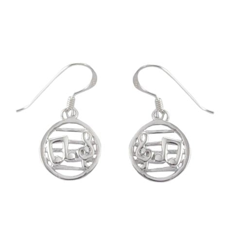 Let's Play Music Earrings, Sterling Silver